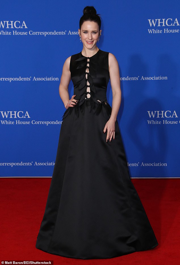 Rachel Brosnahan joined other Hollywood stars at the 2024 White House Correspondents' Association Dinner in Washington, DC on Saturday night.