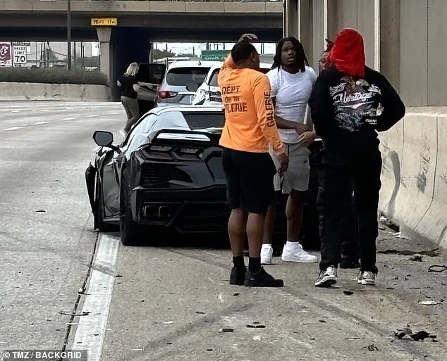 The Corvette involved in the collision is owned or leased to 23-year-old Rashee Rice.