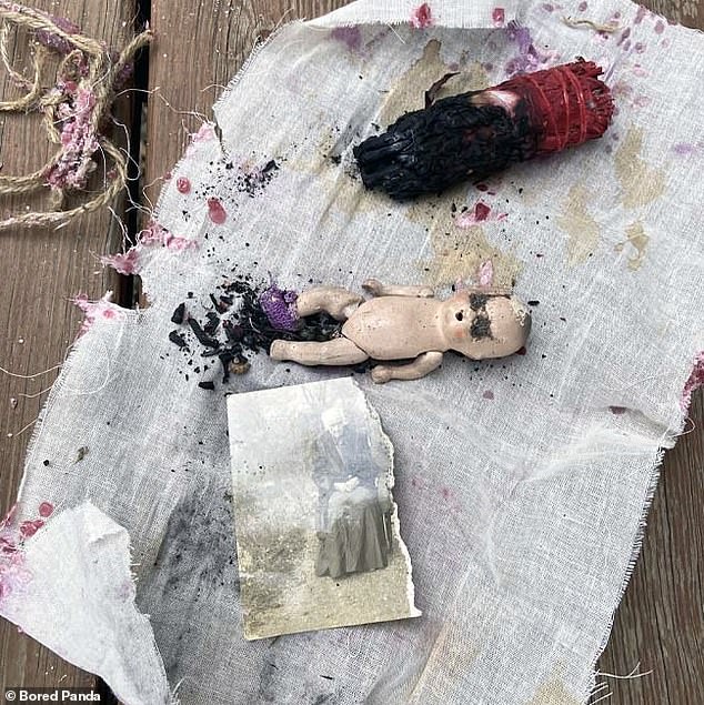 People around the world have shared the strangest objects that appeared in their homes and Bored Panda compiled the scariest ones.  Including a person who received this doll, a sage stick, and a photo of an old woman from a stranger.