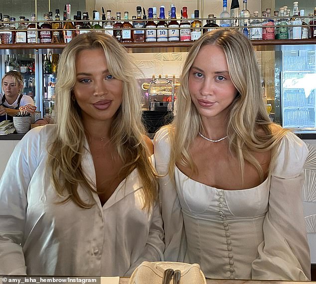 Australian fitness influencer Tammy Hembrow [left] revealed the juicy details of their dramatic fight after she had to say goodbye to her older sister, Amy. [right] of your company