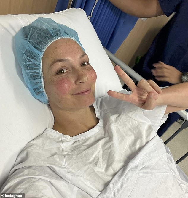 Ricki-Lee Coulter is recovering after undergoing major surgery this week.  In the photo