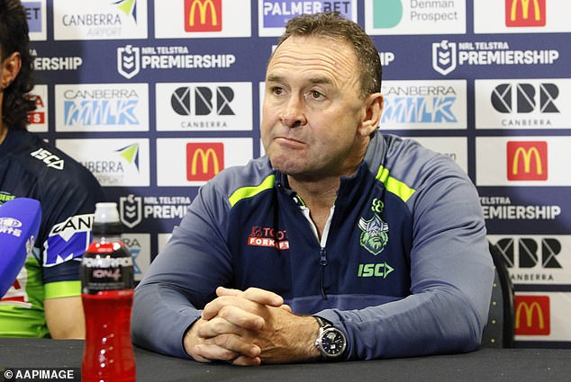 Canberra Raiders coach Ricky Stuart was in no mood to celebrate after his team's narrow victory on Sunday and criticized Titans players as 