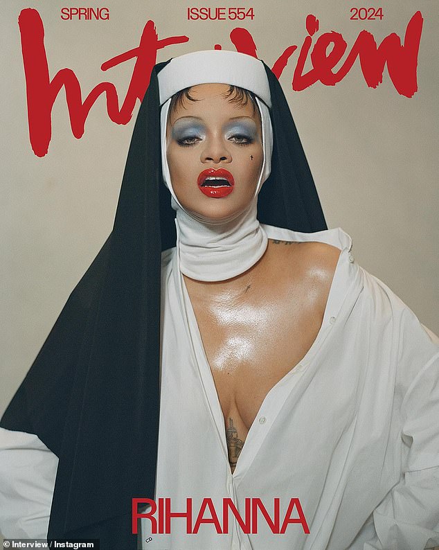 Just hours after sparking major backlash for dressing like a sexy nun on the cover of Interview magazine's April issue, the singer, 36, didn't hesitate to share more racy images taken for the publication.