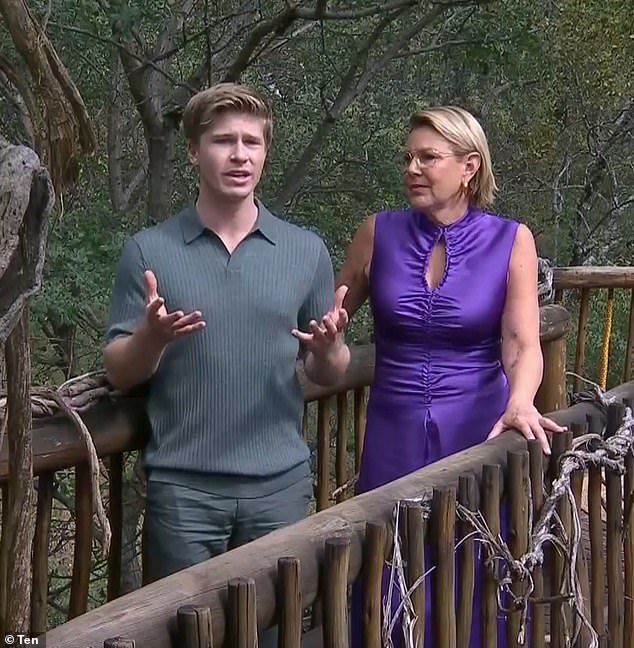 Robert Irwin has revealed the surprising decision made by I'm A Celebrity producers in light of last week's Bondi massacre.  Pictured with co-presenter Julia Morris