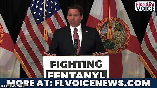 Florida Gov. Ron DeSantis signed a bill Monday making it a felony to expose first responders to fentanyl or other dangerous narcotics.