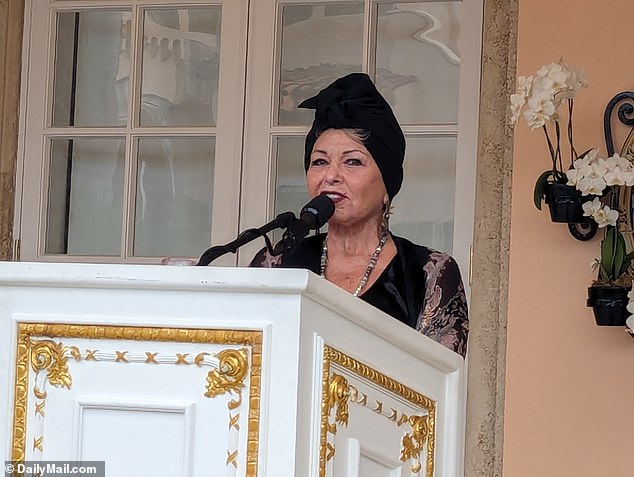 Roseanne Barr appeared at Donald Trump's Mar-a-Lago home Wednesday night to raise money for Kari Lake's Senate campaign.  She was part of a comedy night.