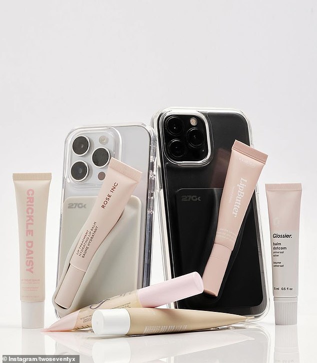 Trendy phone cases allow users to store lip gloss on the back of their devices.