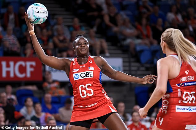 Samantha Wallace-Joseph (pictured playing for the NSW Swifts last month) posted a shocking insight into US President Joe Biden's announcement that March 31 is now the official Transgender Visibility Day in the US.