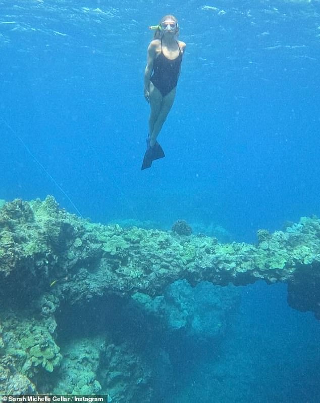 She looked sensational as she uploaded a selection of beautiful holiday snaps to Instagram, some of which saw her underwater while snorkelling.