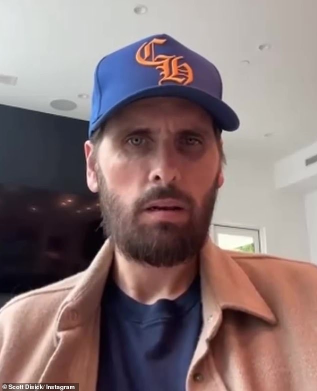 Scott Disick, 40, alarmed his fans on Instagram in February with a noticeably thinner face (pictured)