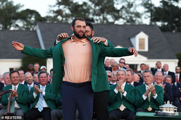 Scottie Scheffler paid tribute to his wife during the green jacket ceremony on Sunday.