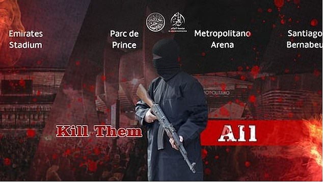 Islamic State has threatened to kill fans in London, Paris and Madrid over the next few days