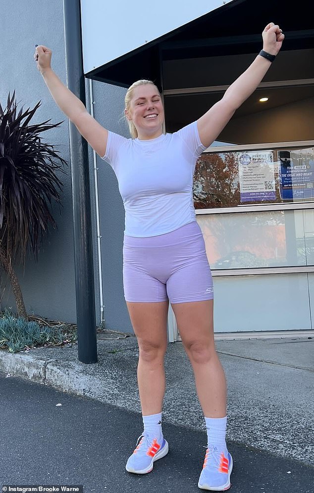 Brooke has spent the last 75 days following a very strict diet and exercise plan as part of the controversial 75 Hard fitness challenge, and recently completed the milestone.