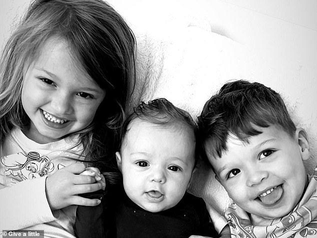 Heather leaves three children (pictured): Stevie (5), Benji (4) and Louie (1).
