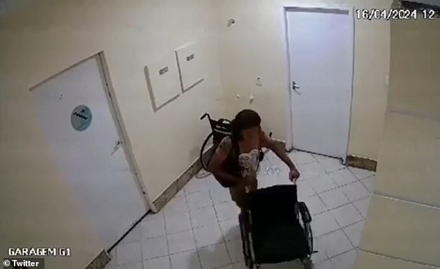Erika de Souza was captured on surveillance video pushing the lifeless body of her uncle, Paulo Braga, in a wheelchair before attempting to withdraw $3,200 from his bank account.