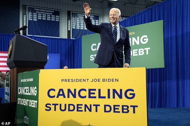 President Biden spoke at an event focused on student loan debt forgiveness in Wisconsin on Monday.  This week, the Biden administration announced that student loan debt cancellation has totaled $153 billion to date.
