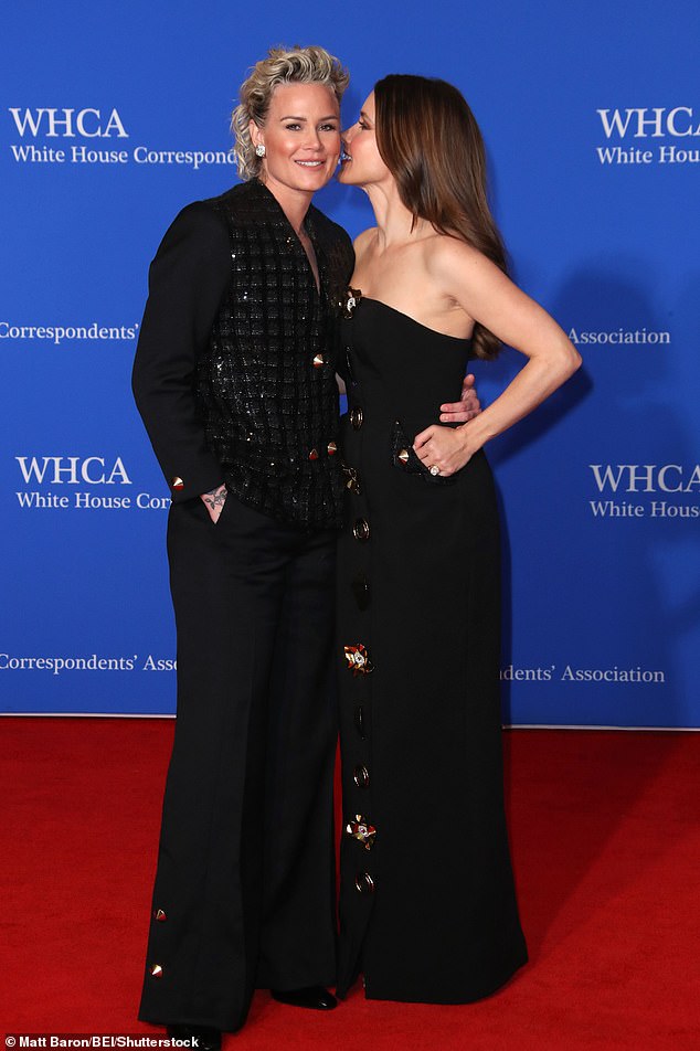 Sophia Bush made her red carpet debut with girlfriend Ashlyn Harris at the White House Correspondents' Dinner in Washington DC on Saturday night.