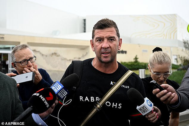 Demetriou led the players through training on Tuesday morning as usual before leaving the Rabbitoh headquarters, possibly for the last time.