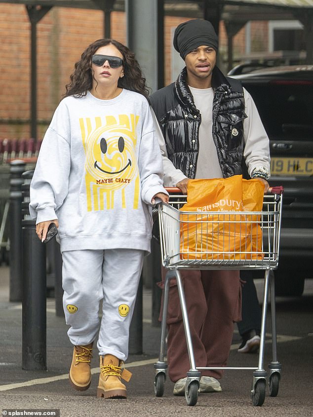 Jesy Nelson looked effortlessly cool while running errands with boyfriend Zion Foster in Essex