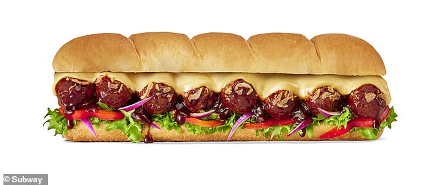 Subway has launched a new barbecue-inspired Smokehouse Edition in the UK.  Pictured: The BBQ Baller Sub