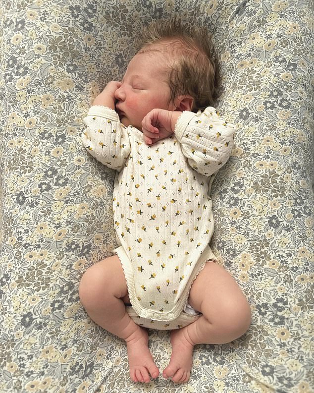 Fanning has revealed the arrival of her daughter Lyla Skye (pictured) on Instagram after she was born on April 4.