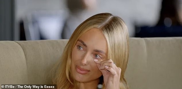 Amber Turner broke down in tears during Sunday's episode of The Only Way Is Essex after her ex-boyfriend Dan Edgar moved on with co-star Ella Rae Wise.