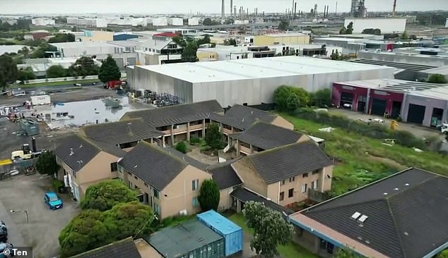 More than 100 residents call the Techno Park estate, which is located in the middle of an industrial area, home.