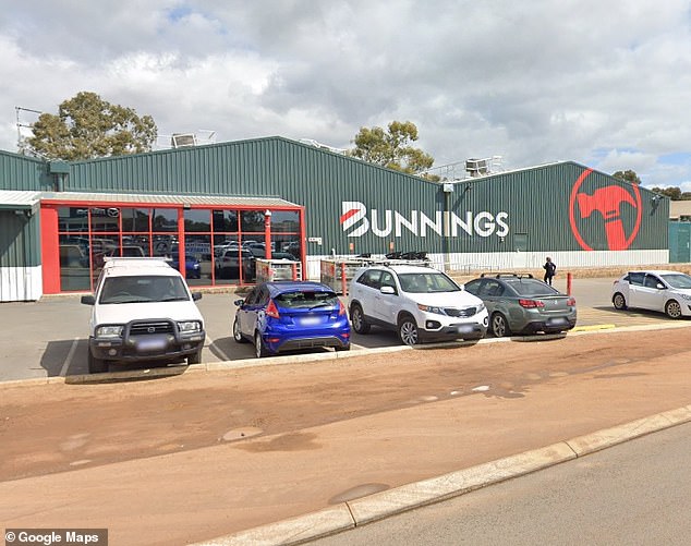 Two people have been arrested after an 'unknown substance' was allegedly sprayed inside a Bunnings store in Northam, WA (pictured), resulting in 10 people being rushed to hospital.