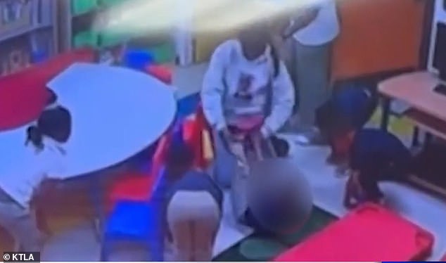Footage from the moment shows a Kinder Kids Christian Preschool employee grabbing the four-year-old boy by the arms and lifting him off the ground.