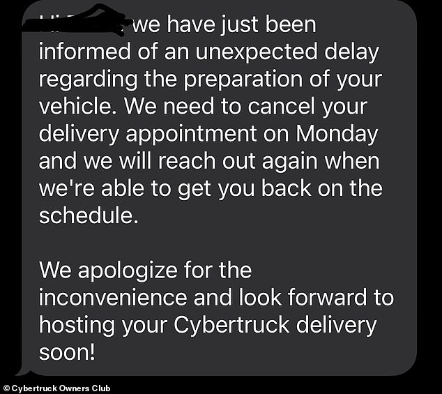 Some customers have received text messages from the company saying they are replacing the accelerator pedal and are waiting for parts to arrive.
