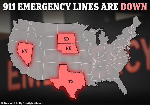The 911 outage in Nevada South Dakota Texas and Nebraska
