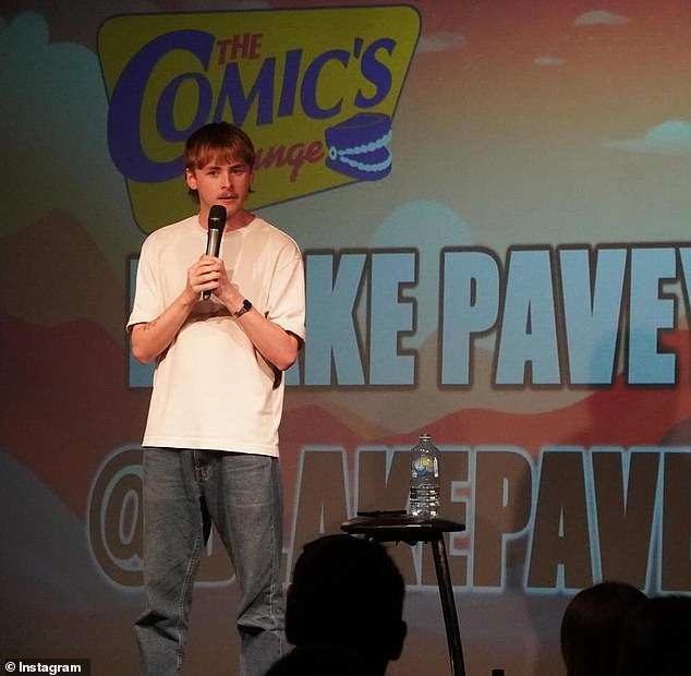 An Australian comedian has banned anyone over the age of 85 from attending his stand-up shows after he was relentlessly booed during a concert.  Blake Pavey (pictured), popular on TikTok, shared a video on the social media platform this week.