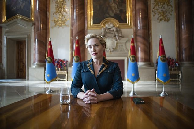Kate Winslet raves as the germophobic chancellor of a crackpot country somewhere in Central Europe, in The Regime (Sky Atlantic).