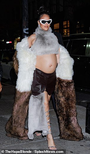 Rihanna's Leather Crop Top Exemplifies Mob Wife Energy