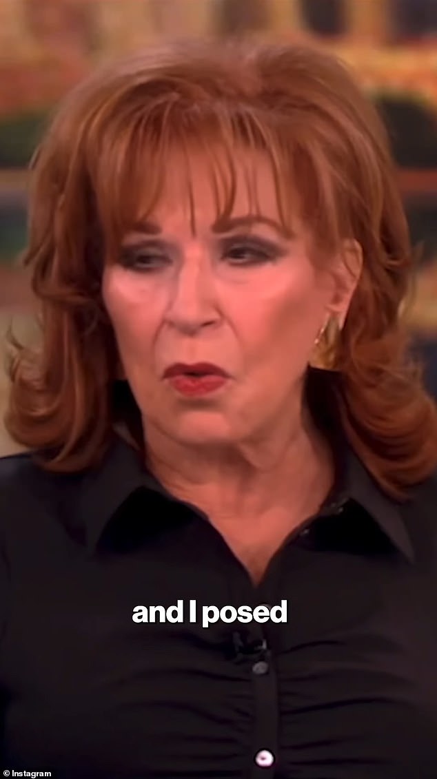The View's Joy Behar revealed her horror at finding a photo of her posing with Lara and Eric Trump at a White House correspondents' dinner.