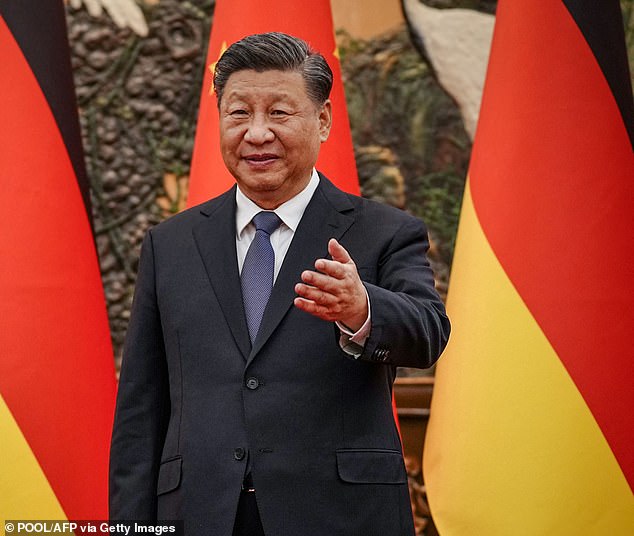The Chinese economy, the second largest in the world, grew by 5.2 percent last year (pictured, Chinese President Xi Jinping)