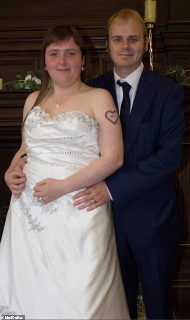 Nicholas Metson (right) had previously denied murdering Holly Bramley, 26, between March 17 and 25, 2023, but changed his plea to guilty when he appeared at Lincoln Crown Court on February 23 ( in the photo on their wedding day).