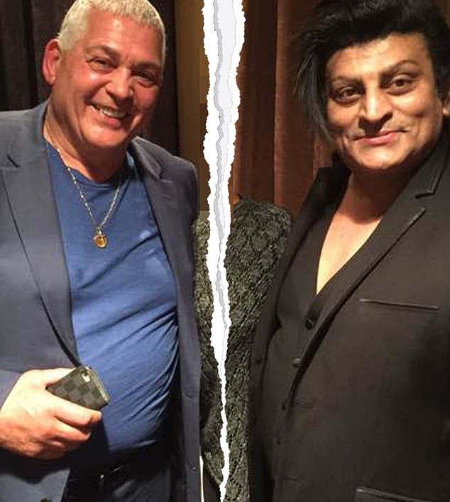 Jamal Mohammad, who also goes by the name Jamal Khan (right) and underworld identity Mick Gatto (left), in happier times.