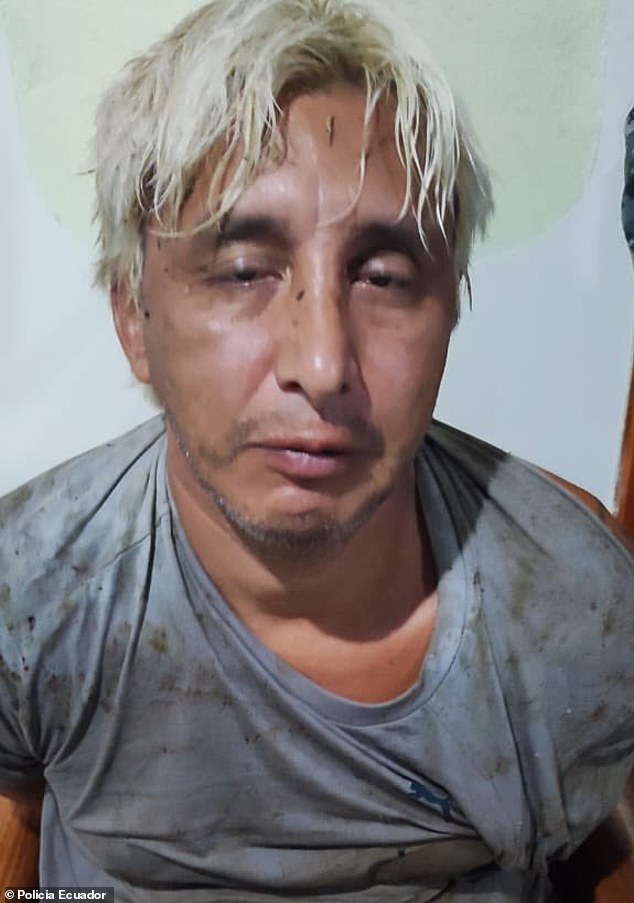 Fabricio Colón Pico (pictured), the head of the deadly Los Lobos gang, has been on the run since he escaped from prison in early January.