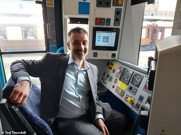 Inside clue: MailOnline's Ted Thornhill (above) climbed into the cabin of a South East train, video camera in hand, to lift the veil on what train travel is like from the driver's point of view.