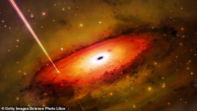 A variety of cosmic activity may be capable of generating gamma-ray bursts, as proposed by the National Science Foundation's NOIRLab in Arizona in a case (illustrated above) that may have originated with the collision of stars or stellar debris near a black hole. supermassive.