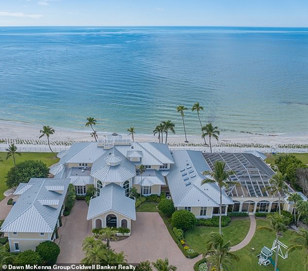 A stunning shot shows part of the nine-acre compound listed for $295 million in Naples, Florida, which will be the most expensive home ever sold in the United States if it reaches the asking price.