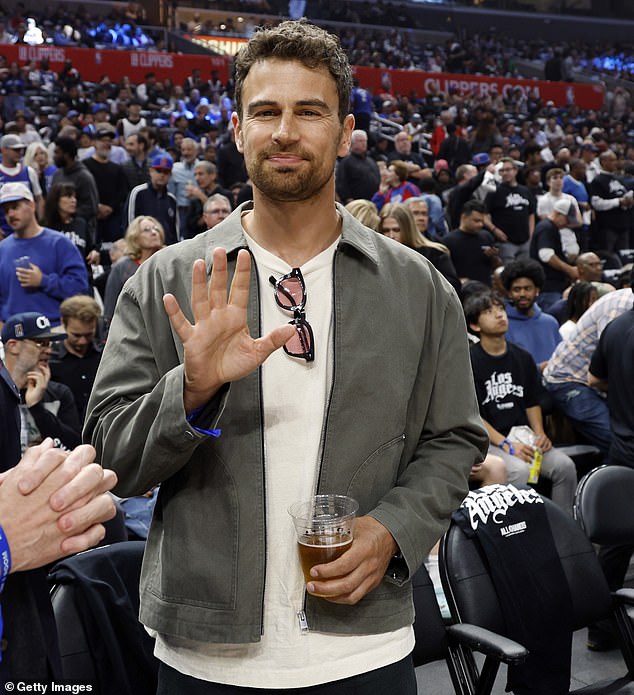 Theo has been enjoying his time in the US and was seen watching the Los Angeles Clippers take on the Dallas Mavericks last night.