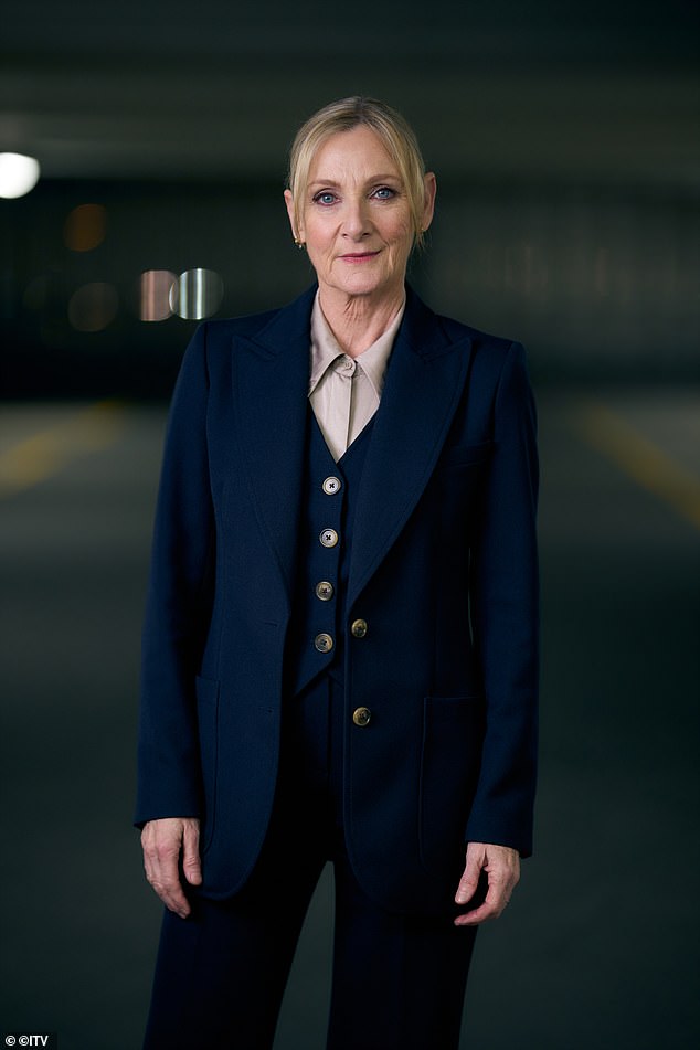 Across town at MI5 headquarters, Lesley Sharp (pictured) is the spy chief in charge of maintaining good relations with China, at least until they have signed a deal to build a nuclear power station in the countryside. English.