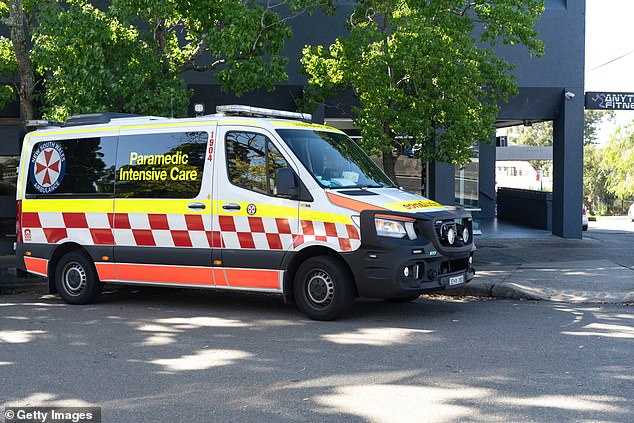 Three people have been rushed to hospital after a unit complex caught fire (file image)