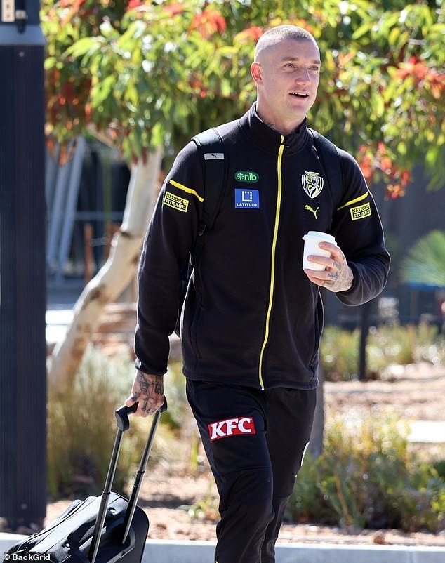There has been speculation that Martin (pictured in Perth last weekend) will leave Richmond to join his former coach Damien Hardwick at the Suns.