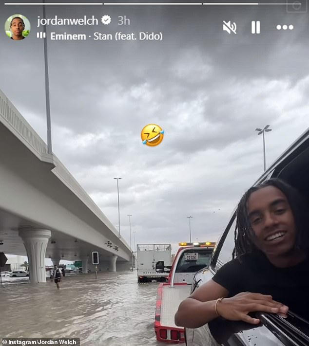 Businessman and influencer Jordan Welch is among the thousands of people stranded in Dubai thanks to epic flooding in the region.