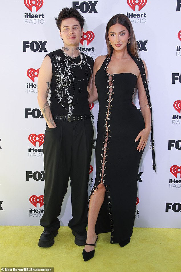Francesca Farago and her transgender fiancé Jesse Sullivan attended the iHeartRadio Awards in Los Angeles on Monday.