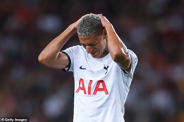 Tottenham will not be able to count on Richarlison due to injury for the match against Nottingham Forest