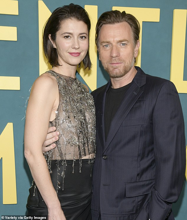 Ewan McGregor and his wife Mary Elizabeth Winstead.  The couple recently moved to McGregor's native Scotland after the actor said he missed the smell of rain.